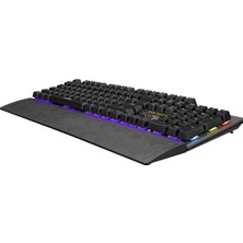 Everest Kb-Mk7 Gri USB Bilek Destekli Mekanik Klavye Q Blue Switch Gaming Oyuncu Klavyesi