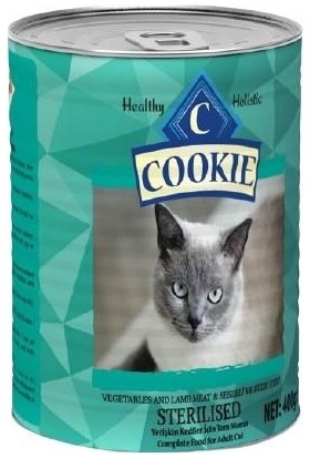 Cookie Kısırlaştırılmış Kedilere Kuzu Etli Sebzeli Konserve 400 gr