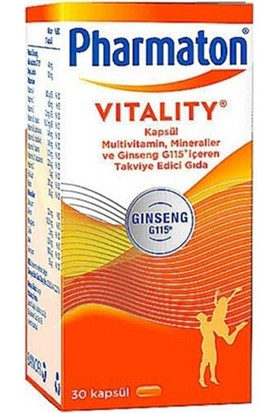 SANOFİ Pharmaton vitality Takviye Edici Gıda 30 Kapsül -Va703