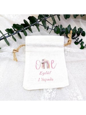 Hayaller Dükkanı 30 Adet One Baskılı Kese 9X13 cm Doğum Günü Lik
