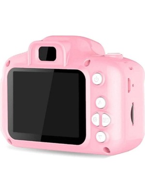 Pazariz Mini 1080P Hd Kamera Çocuklar Için Dijital Fotoğraf Makinesi 2.0 Inç Ekran 720-1080P Pembe Renk