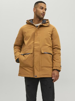 Jack & Jones Kapüsonlu Düz Renk Parka- Tiko-12211896