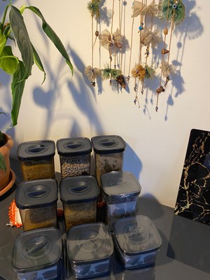 Kilitli Sızdırmaz Kapaklı Saklama Kabı 9'Lu 3 Adet 1700ML - 3 Adet 1100ML - 3 Adet 500ML