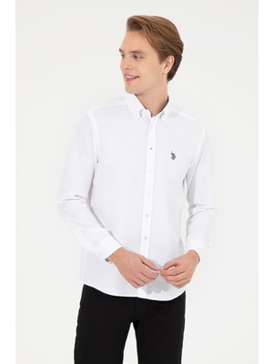 U.S. Polo Assn. Erkek Beyaz Gömlek 50254432-VR013