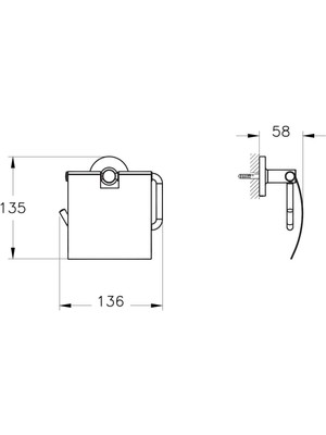 VitrA Base 100 A44117 Tuvalet Kağıtlığı, Krom