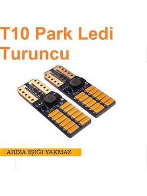 Eraks Car Accesories Dipsiz T10 Park Ledi 24 Turuncu Smd LED Iç Tavan-Park-Plaka Ledi