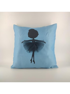 Tedz Collection Paredora Balerin Kız Mavi Kırlent Kılıfı