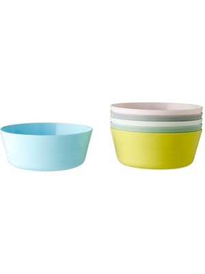 IKEA Çocuk Yemek Kasesi - Kase Seti Pastel Renkler 6 Adet 12 cm