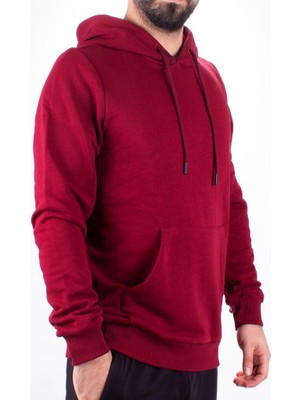 Twister 2732 Bordo Kapüşonlu Erkek Sweatshirt