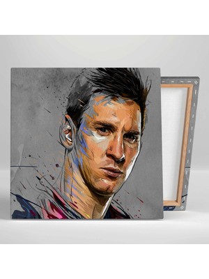 SML Tablo Lionel Messi Arjantin Futbol Art Çizim Dekor Kanvas Tablo