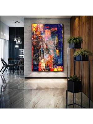 SML Tablo Abstract Renkler Soyut Art Dekor Modern Sanat Kanvas Tablo