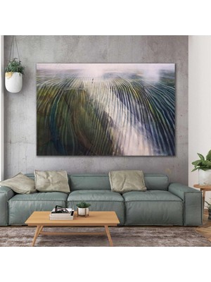 SML Tablo Soyut Doğa Manzara Tarla Dekoratif Kanvas Tablo