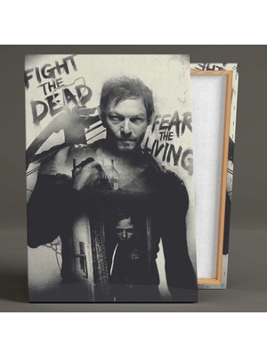 SML Tablo Daryl Dixon The Walking Dead Sırtında Ok Ve Yayı Kanvas Tablo