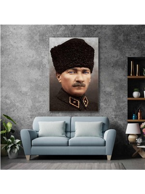 SML Tablo Atatürk Mavi Gözler Asalet Karizma Türkiye Kanvas Tablo