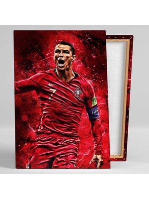 SML Tablo Cristiano Ronaldo Futbol Portekiz Cr7 Art Kanvas Tablo