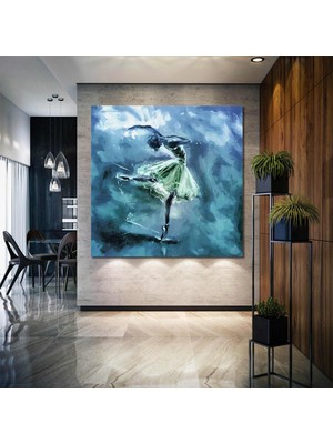SML Tablo Dans Eden Balerin Kadın Müzik Sanat Zarafet Kanvas Tablo
