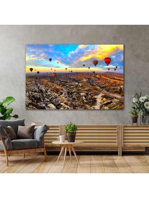 SML Tablo Kapadokya Nevşehir Türkiye Balon Turu Manzara Doğa Tur Kanvas Tablo