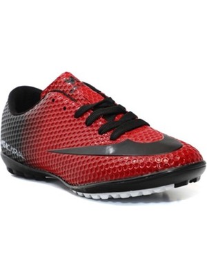 Walked 401 Erkek Çocuk Kırmızı Halısaha Futbol Spor Ayakkabı Mikro Fiber Malzeme ile
