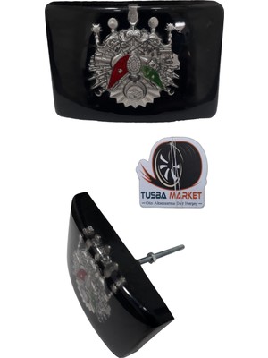 Tusba Market Osmanlı Tuğrası Oto Panjur Arması Vidalı | 3D Oto Ön Tampon Panjur Arma