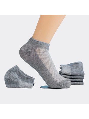 Worthy Socks 12'li Erkek Pamuklu Yıkamalı Gri Sneakers Görünmez Çorap