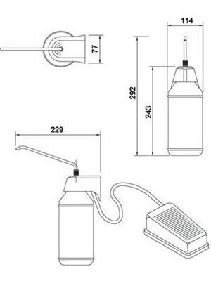 Omnipazar Genesit GS08 Ayak Pedallı Batikon Verici 950 ml 12205