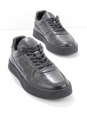 Bambi Siyah Leather Erkek Sneaker E01800701603