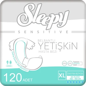 4'Lü Sleepy Xlarge Yetişkin Hasta Bezi 30x4 Adet (120 Adet)