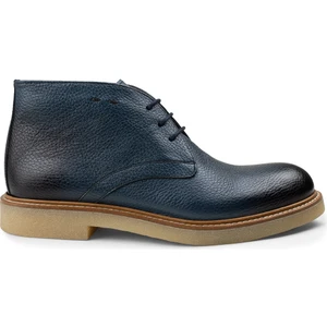 Hakiki Deri Mavi Erkek Bot