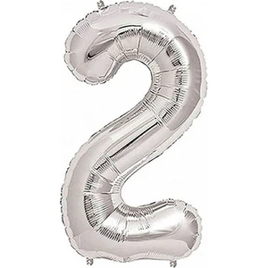 Çıtı Pıtı Store 2 Rakam Gümüş Folyo Balon
