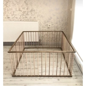 1 M2 - 70 cm Yükseklik Ahşap Köpek Çiti ( Kapılı)