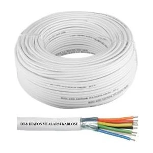 100 Metre Dt 8 Cca Diyafon Kablosu 8 X0.22 Mikron