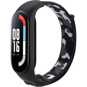 Xiaomi Mi Band 7 Kordon Kamuflaj Desenli Hasırlı Kumaş Cırt Cırt