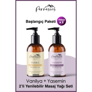 Aromaterapi Rahatlatıcı Yasemin Masaj Yağı + Vanilya Doğal Masaj Yağı 150 ml