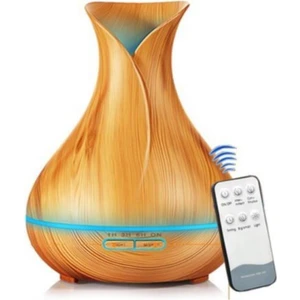 Ultrasonik Aroma Difüzörü 7 Renk LED Işıklı Hava Nemlendirici Kumandalı Buhar Makinesi 550 ml