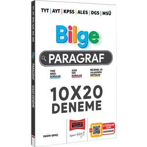 Yargı Yayınevi 2023 TYT AYT KPSS ALES DGS MSÜ Bilge Paragraf 10X20 Deneme Sınavı