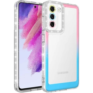 Samsung Galaxy S21 FE Kılıf Simli Renk Geçişli Park Kapak