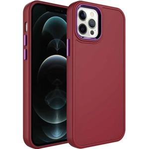 Apple iPhone 12 Pro Max Kılıf Kamera Çerçeveli Arka Kısmı Temizlenebilir Kapak