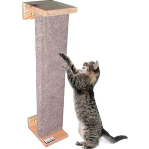 Barış Dizayn Doğal Ahşap Duvara Monte Kedi Tırmalama Direği Tırmalaması Tırnaklama (40CM) 2 Renk