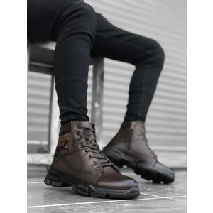 Hakiki Deri, Içi Kürklü, Suya Dayanıklı Erkek Deri Bot