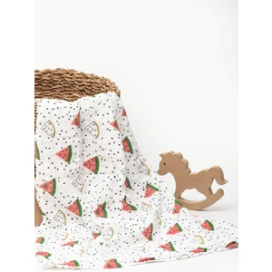 Karpuz Desen Müslin Battaniye 110 cm x 110 cm