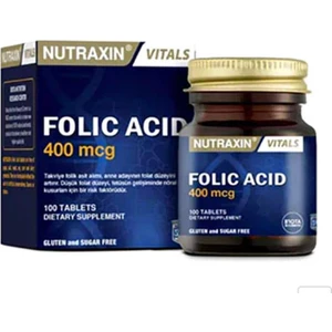 Nutraxin folic Acid 400 Mcg 100 Tablet -Va690