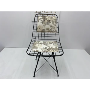 Knsz kafes tel sandalyesi 1 li mazlum syhçiçek gri kumaş sırtminderli ofis cafe bahçe mutfak