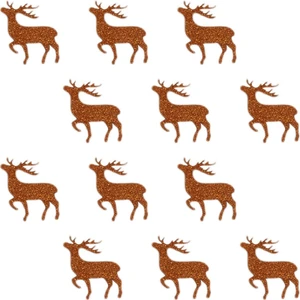 Roco Paper Co. Simli Eva Sticker Bakır Geyik Desenli 4cm 12’li Paket