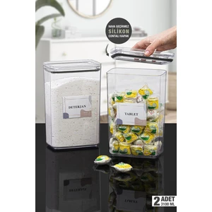 Okyanus Home Deterjan-Tablet 2 Adet Vakumlu Dikdörtgen 3.1 Lt Saklama Kabı