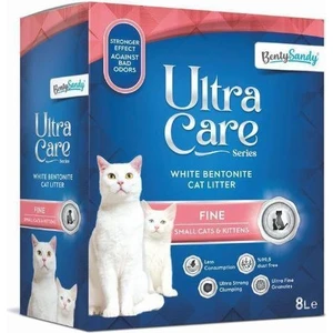 Ultra Care Series Küçük ve Yavru Kediler İçin Topaklanan İnce Taneli Kedi Kumu 8l