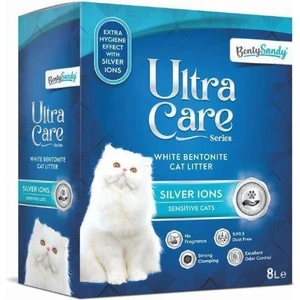 Ultra Care Series Hassas Kediler İçin Gümüş İyonlu Topaklanan İnce Taneli Kedi Kumu 8l
