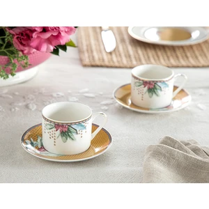 English Home Protea New Bone China 2'li Kahve Fincan Takımı 80 ml Hardal