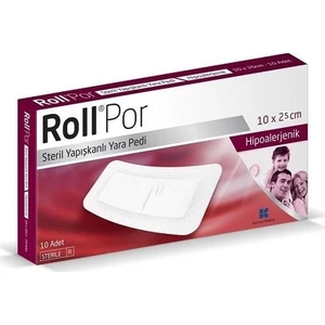 Por 10x25 cm Steril Yapışkanlı Yara Pedi -10 Adet