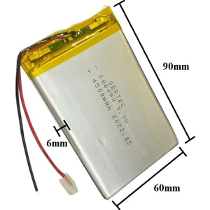 606090 3.7V 4500 Mah Lityum Polimer Pil 1.5A (Drone Için Uygun Değildir)