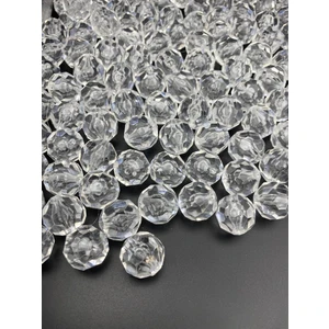 Hedef Bijuteri 100GR 20MM Şeffaf Renk Petek Model Akrilik Boncuk,takı, Çanta Yapım Boncuğu (100GR,~26ADET)